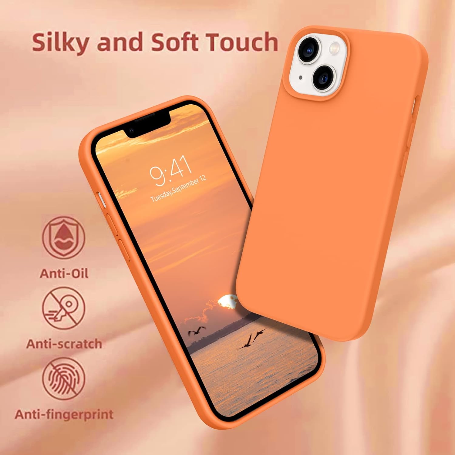 MAVRS Compatible with iPhone 12 Pro Max Case 6.7 inch(2020),[Silky and Soft Touch Series] Premium Soft Liquid Silicone Rubber Full-Body Protective Bumper Case for iPhone 12 Pro Max